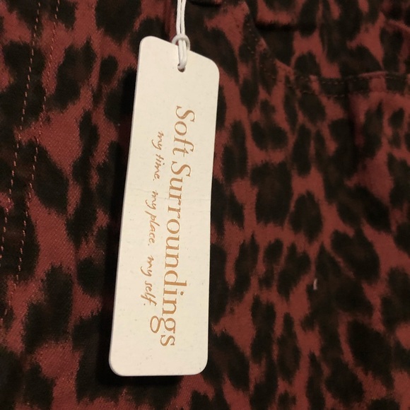 Soft Surroundings NWT The Ultimate High Rise Skinny Ankle Jean in Leopard Sz 14 - Picture 13 of 14